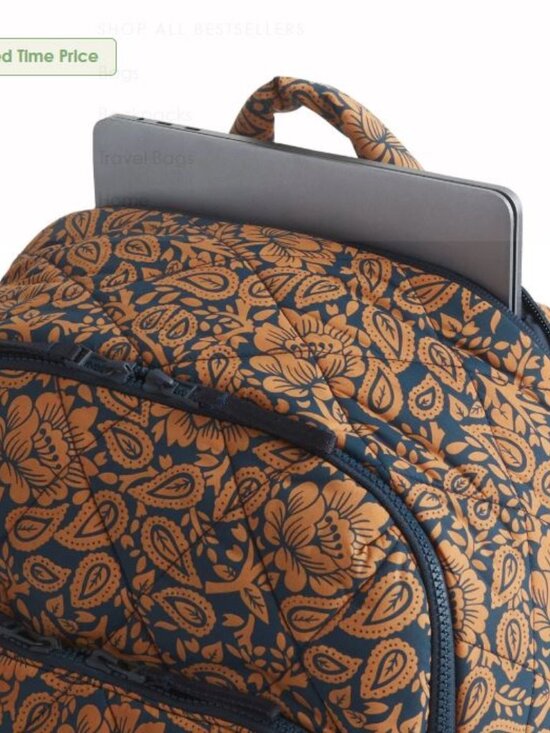 Vera Bradley Featherweight Westover Hybrid Backpack, Lotus Montage main image 4